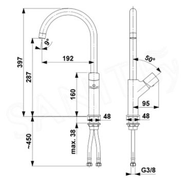 Смеситель для кухонной мойки Armatura Morganit 4923-915-00