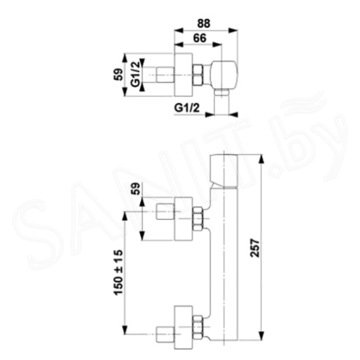 Смеситель для душа Armatura Morganit 4926-010-00