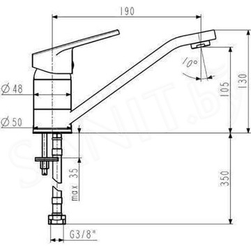 Смеситель для кухонной мойки Armatura Topaz 4013-715-0