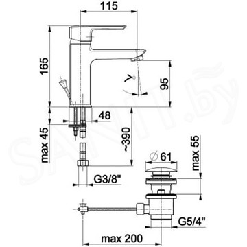 Смеситель для умывальника Armatura Aquamaryn 4612-815-0