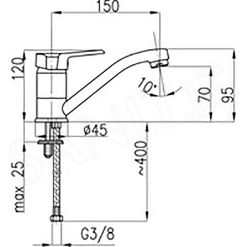 Смеситель для умывальника Armatura Beryl 4802-915-00
