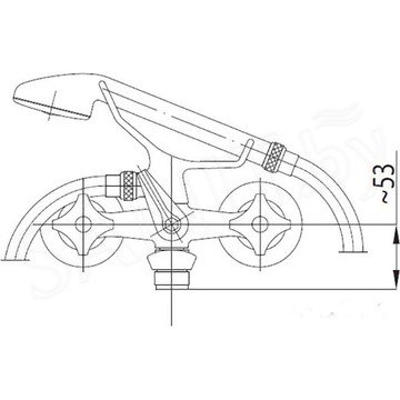 Смеситель для ванны Armatura Standard 304-120-00