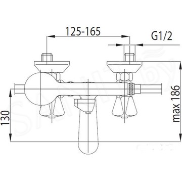 Смеситель для ванны Armatura Standard 304-120-00