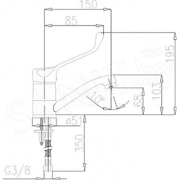 Смеситель для умывальника Armatura Medic 472-985-00