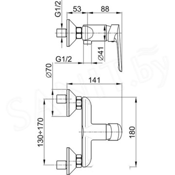 Смеситель для душа Armatura Tanzanit 5026-010-00