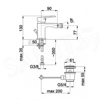 Смеситель для биде Armatura Jadeit 5217-015-00