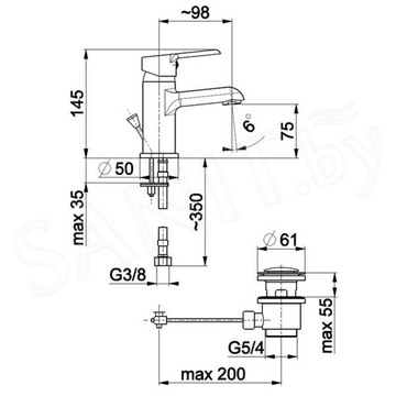 Смеситель для умывальника Armatura Seelit 5812-815-00