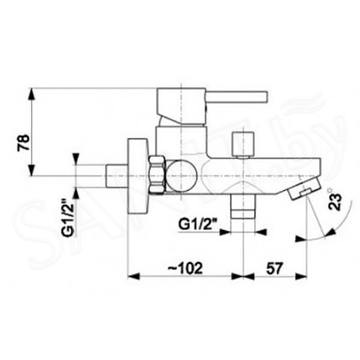 Смеситель для ванны Armatura Neda 5824-010-00