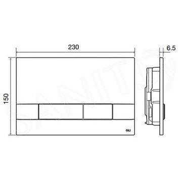 Комплект инсталляции OLI 80 885111 c клавишей Narrow 152942 и подвесным унитазом CeramaLux B2330В