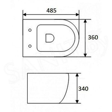 Комплект инсталляции OLI 80 885111 c клавишей Narrow 152942 и подвесным унитазом CeramaLux B2330В