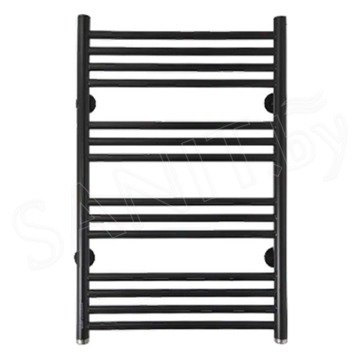 Полотенцесушитель Gloss&Reiter Line Л G1 (полимер, МУАР Black Rall MO9005) нижнее подключение