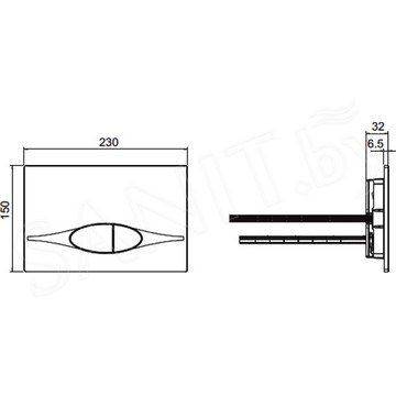 Кнопка для инсталляции Jacob Delafon E29026-01R / E29027-CP