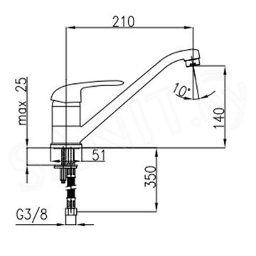 Смеситель для кухонной мойки Armatura Albit 4603-815-00