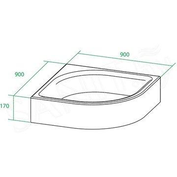 Душевой поддон Iddis P29W