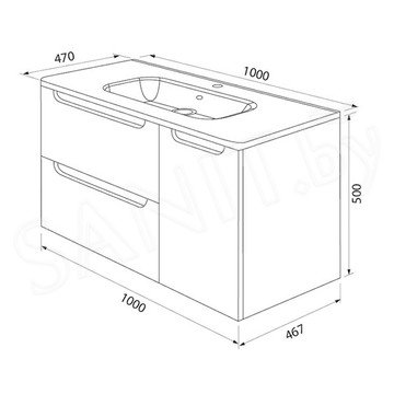 Тумба под умывальник Iddis Edifice EDI10W1i95K