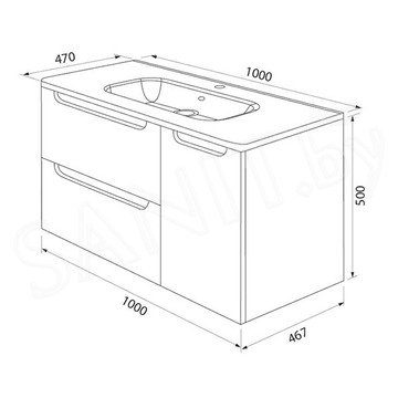 Тумба под умывальник Iddis Edifice EDI10W1i95K