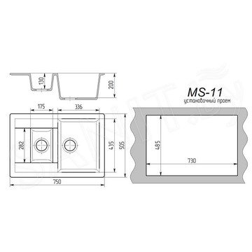 Кухонная мойка Maxstone MS-11