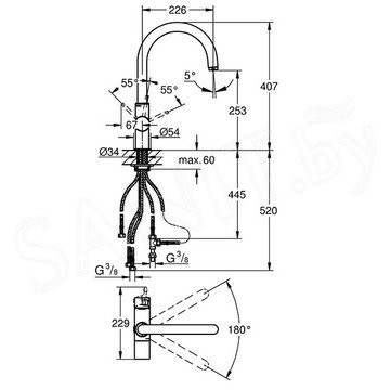 Смеситель для кухонной мойки Grohe Blue Pure 33251000