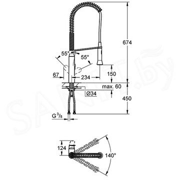 Смеситель для кухонной мойки Grohe K7 32950000