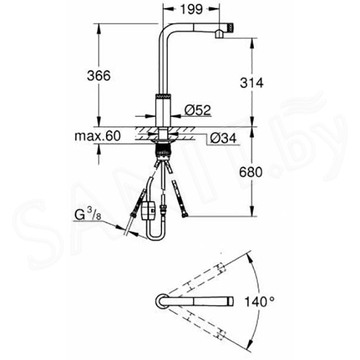 Смеситель для кухонной мойки Grohe Minta SmartControl 31613000