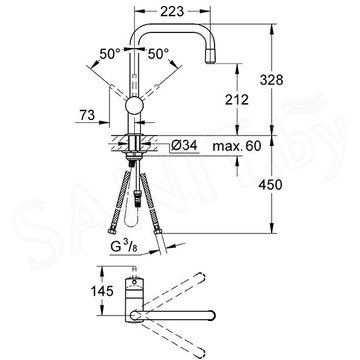 Смеситель для кухонной мойки Grohe Minta 32067000 / 32067DC0