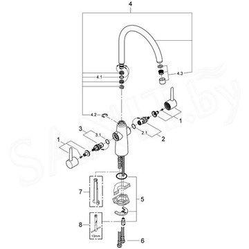Смеситель для кухонной мойки Grohe Ambi 30189000