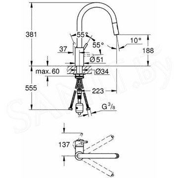 Смеситель для кухонной мойки Grohe Concetto 31483002 / 31483DC2