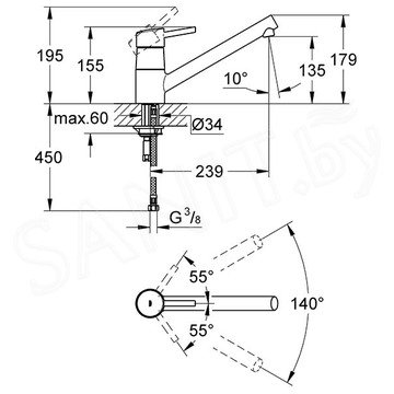 Смеситель для кухонной мойки Grohe Concetto 32659001