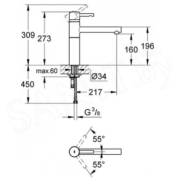 Смеситель для кухонной мойки Grohe Eurostyle Cosmopolitan 31124002