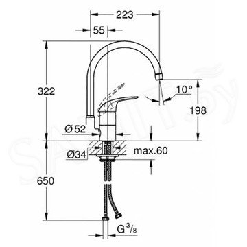 Смеситель для кухонной мойки Grohe Euroeco New 32752000