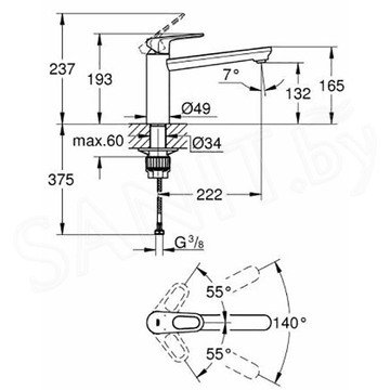 Смеситель для кухонной мойки Grohe BauFlow 31688000