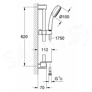 Душевой гарнитур Grohe New Tempesta Cosmopolitan 100 26083002