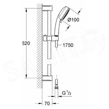 Душевой гарнитур Grohe New Tempesta Cosmopolitan 100 27786002