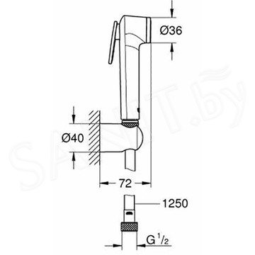 Гигиеническая лейка Grohe Tempesta-F Trigger Spray 30 26354000