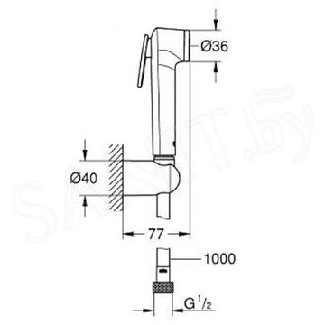 Гигиеническая лейка Grohe Tempesta-F 26355IL0