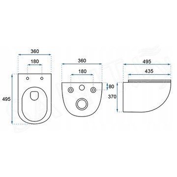 Подвесной унитаз Rea Olaf Rimless безободковый