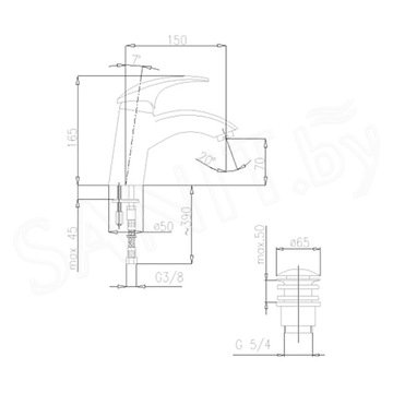 Смеситель для умывальника Armatura Ametyst 402-815-00