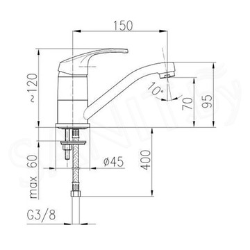 Смеситель для умывальника Armatura Baryt 552-915-00