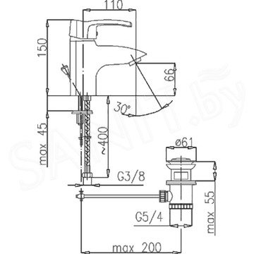 Смеситель для умывальника Armatura Kwarc 4202-815-00
