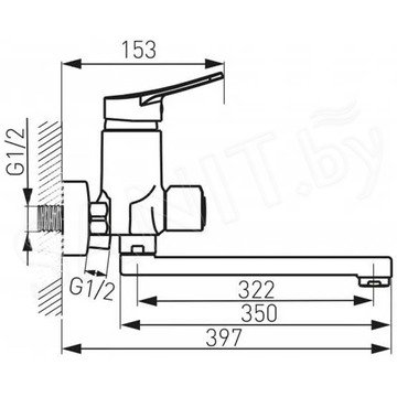 Смеситель для ванны Ferro Deco BDC55AC