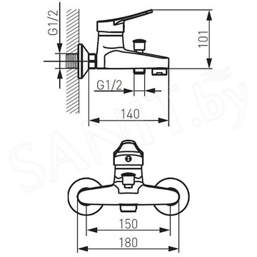 Смеситель для ванны Ferro Deco BDC11