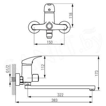 Смеситель для ванны Ferro One BFO5A