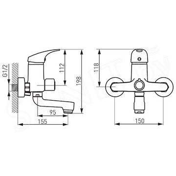 Смеситель для ванны Ferro One BFO1A