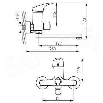 Смеситель для ванны Ferro One BFO33A