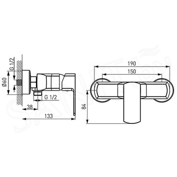 Смеситель для душа Ferro Alba VerdeLine BLB7VL