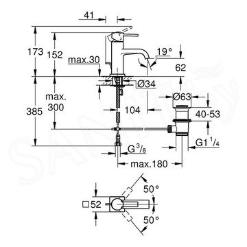 Смеситель для умывальника Grohe Allure 32757000