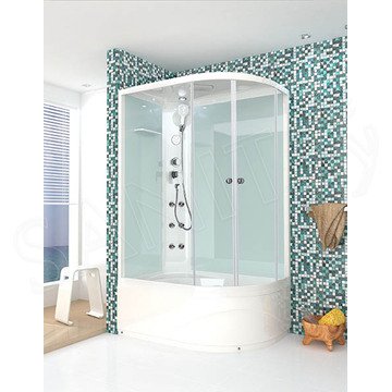 Душевая кабина Domani-Spa Delight 128 high черная тонированная с гидромассажем