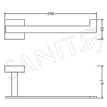 Держатель для туалетной бумаги Omnires Lift 8151BCR