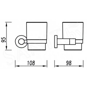 Стакан Omnires Modern MP60320CR