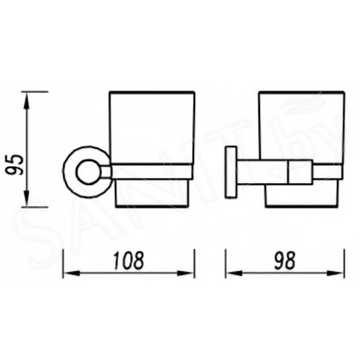 Стакан Omnires Modern MP60320BL